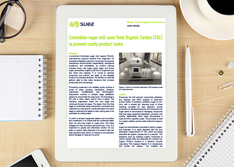 Colombian sugar mill use TOC to prevent costly product leaks